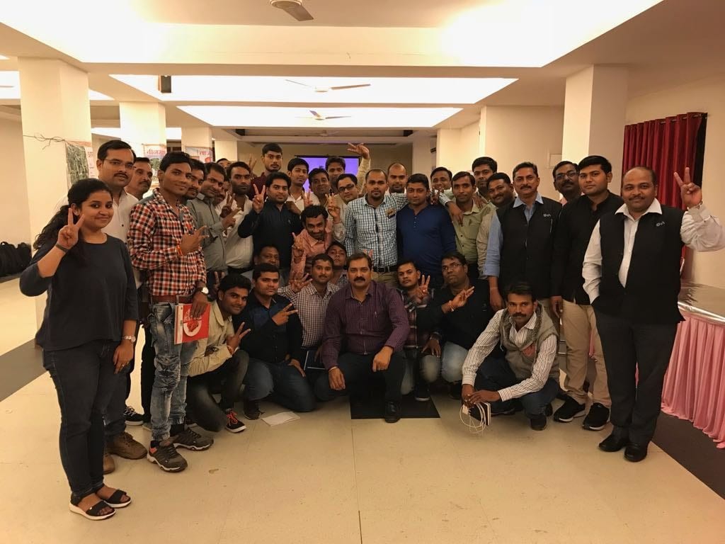 The Advanta vegetable team gathered indoors for a group photograph at the field force automation launch