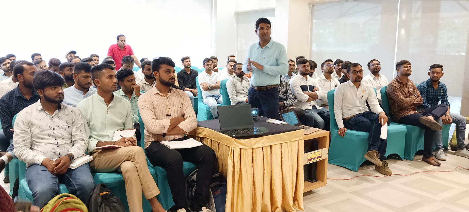 The UPL SAS field team at the Farminsta launch session, seated as a colleague presents